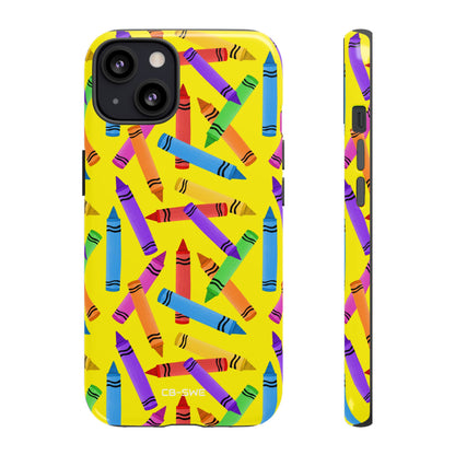 Crayons Scatter Playfully - iPhone Case