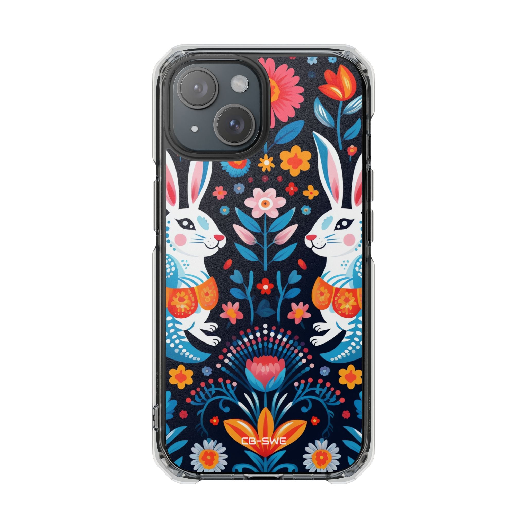 Bunnies Hop Flowers iPhone Case - Impact