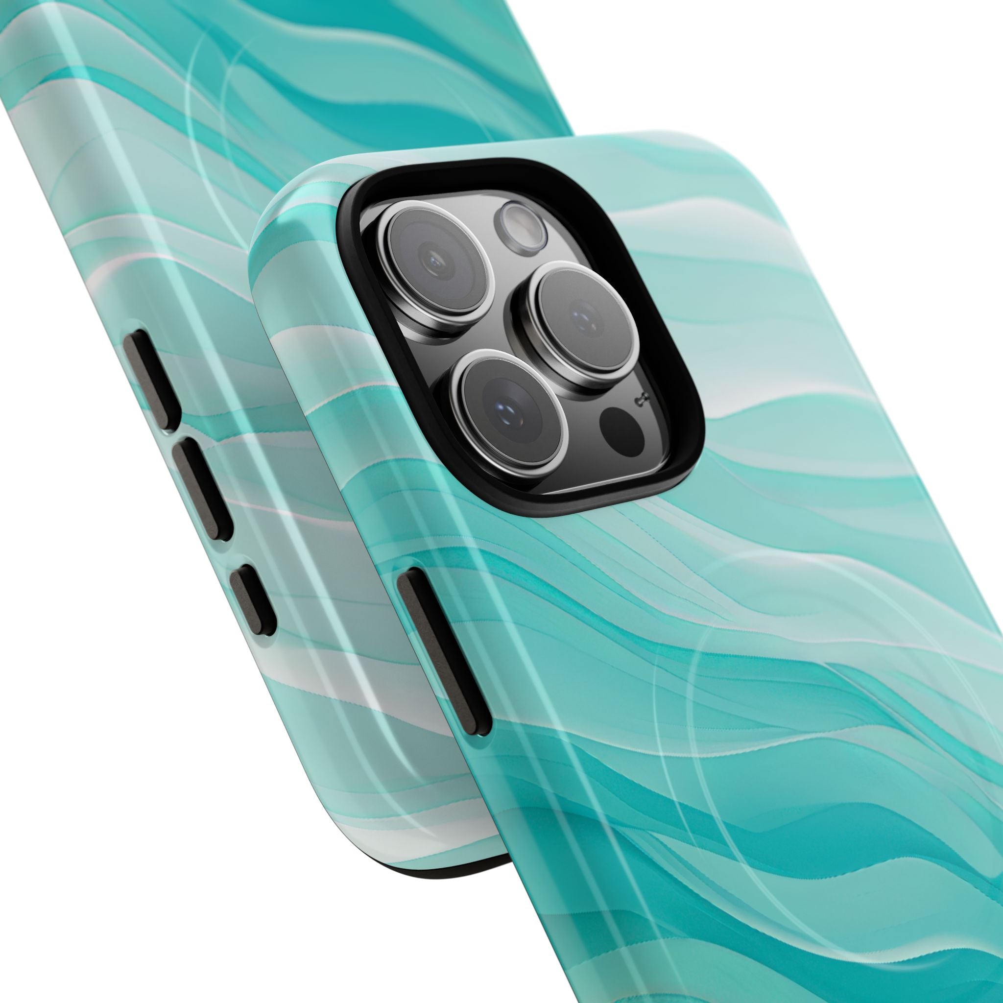 Soothing Aqua Waves iPhone 16 - Tough+