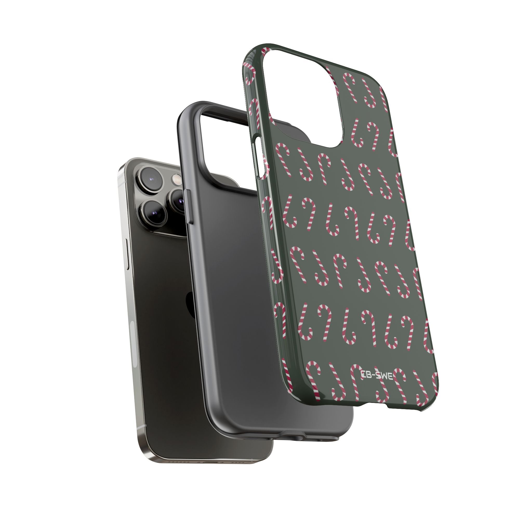 Candy Canes Aligned - iPhone Case