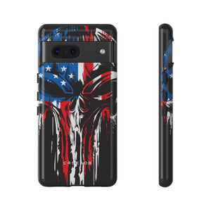 Military Grunge Skull Patriotic - Protective Phone Case