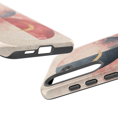 Golden Crescent Circles Samsung S25 Plus Case - Tough