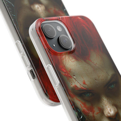 Red Spike Gaze iPhone 15 Plus Case - Soft