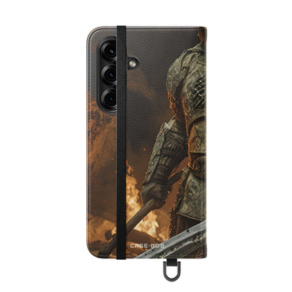 Horned Warrior Flame - Samsung S25 Case - Lompakkokotelo