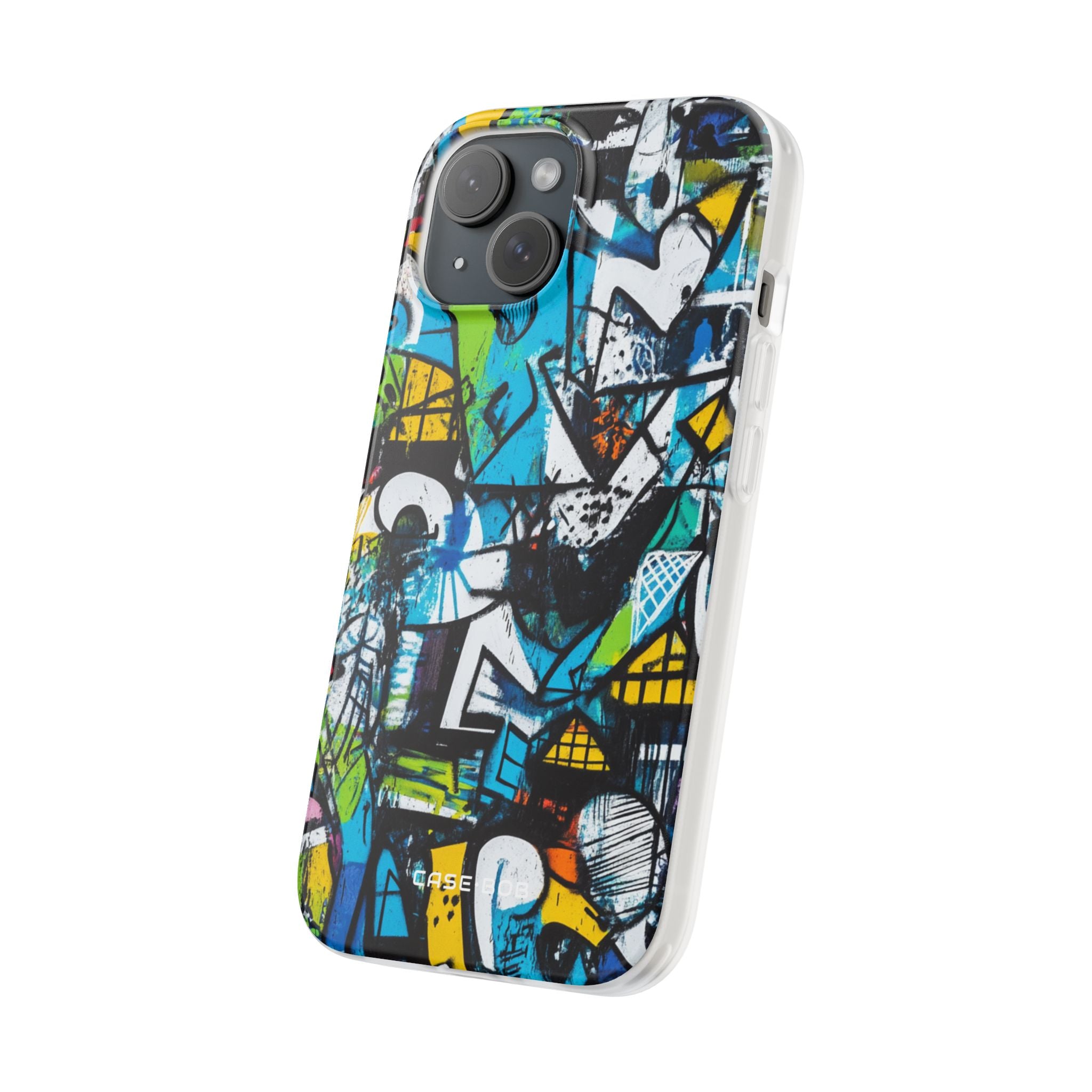 White Ripple Drift iPhone 15 Case - Soft