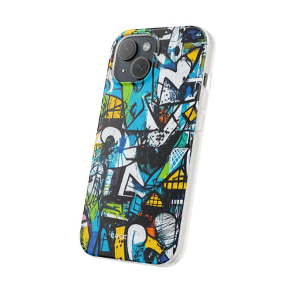 White Ripple Drift iPhone 15 Case - Soft