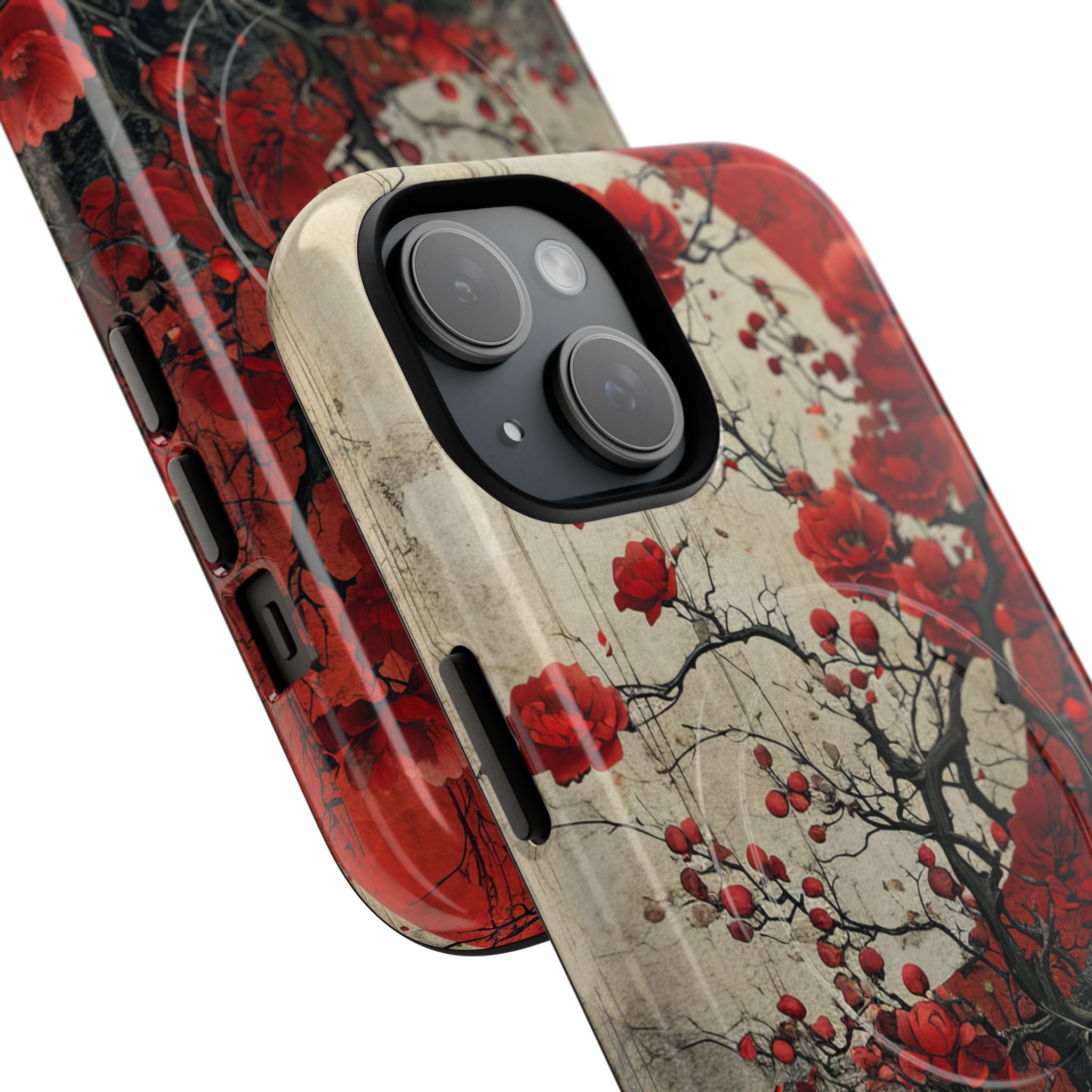 Zen Blossoms in Moonlight iPhone 15 | Tough+ Phone Case