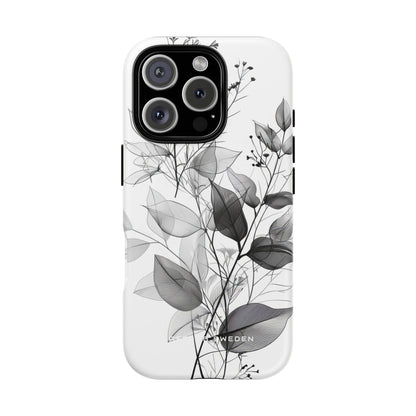 Monochrome Floral Elegance iPhone 16 | Tough+ Phone Case