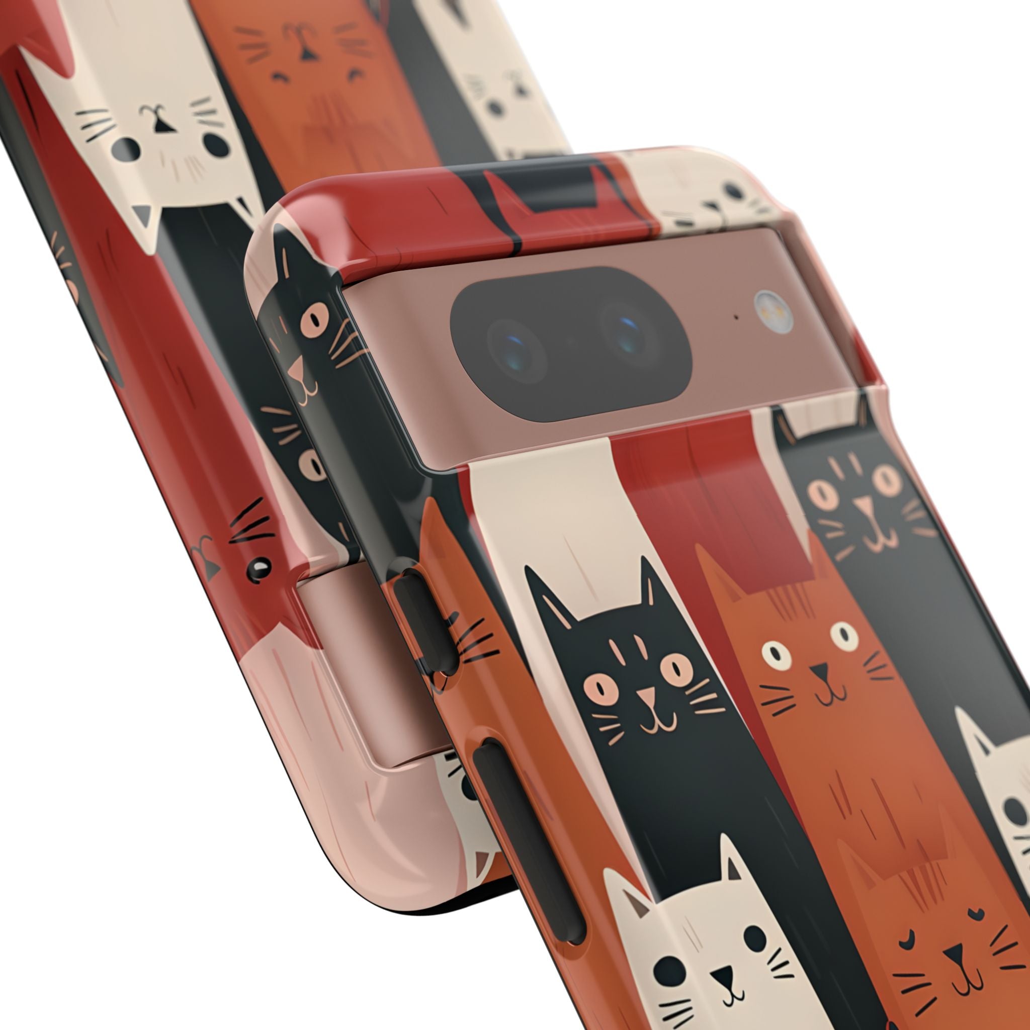 Elongated Cats Black Google Pixel 8 Case - Tough