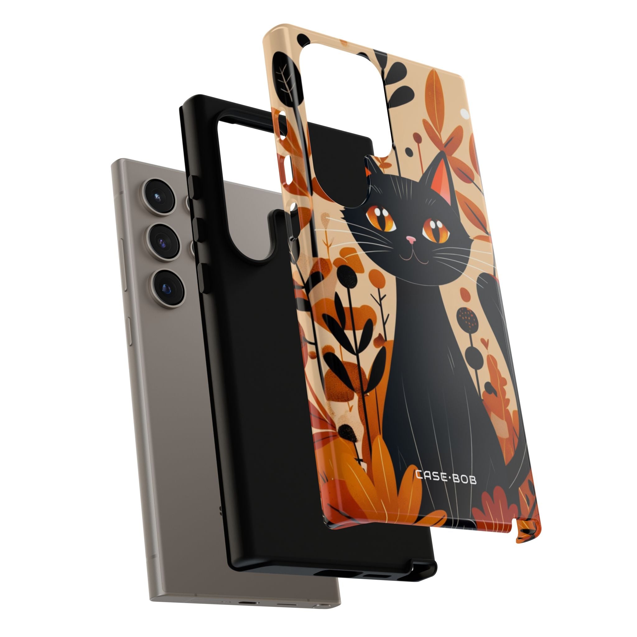 Black Cat Glow Samsung S24 Ultra Case - Tough