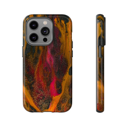 Bon Fire Ink Art iPhone Case (Protective) iPhone 14 Pro Glossy Phone Case