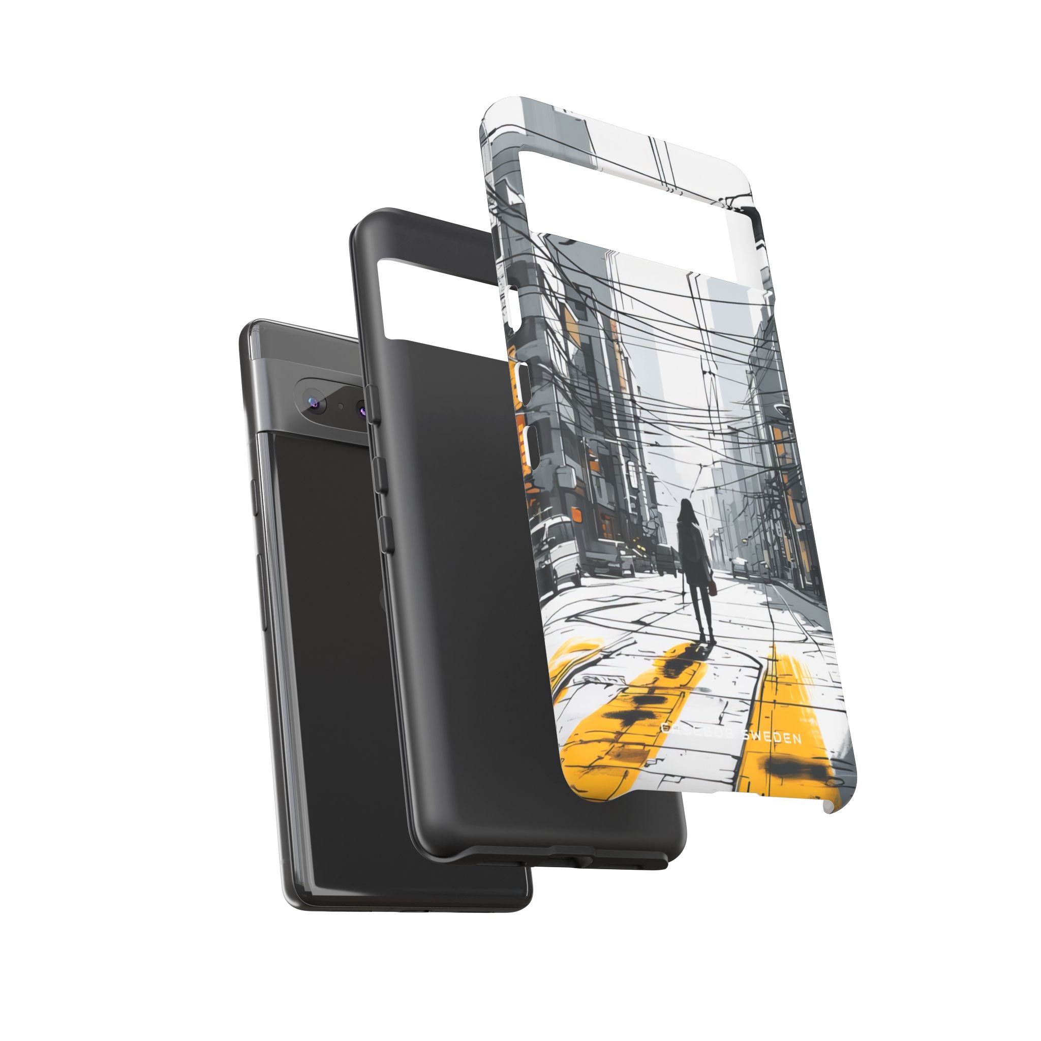 Urban Noir Streetscape Google Pixel 7 - Tough Phone Case