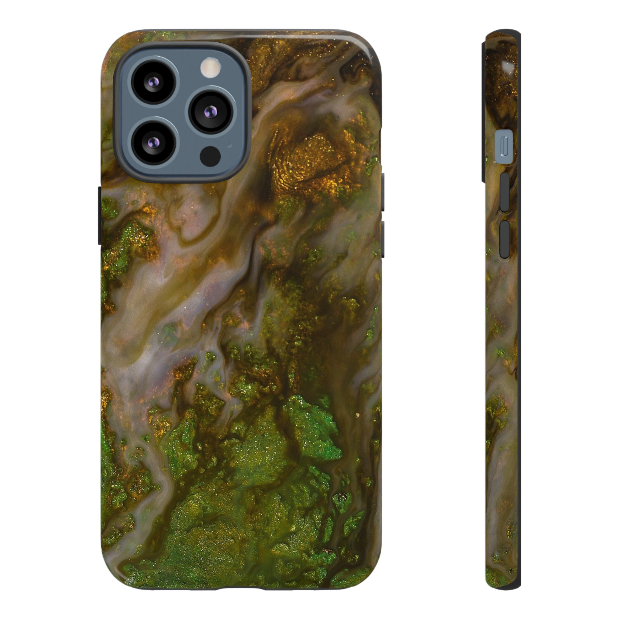 Smaragd Green Ink Art - Protective Phone Case