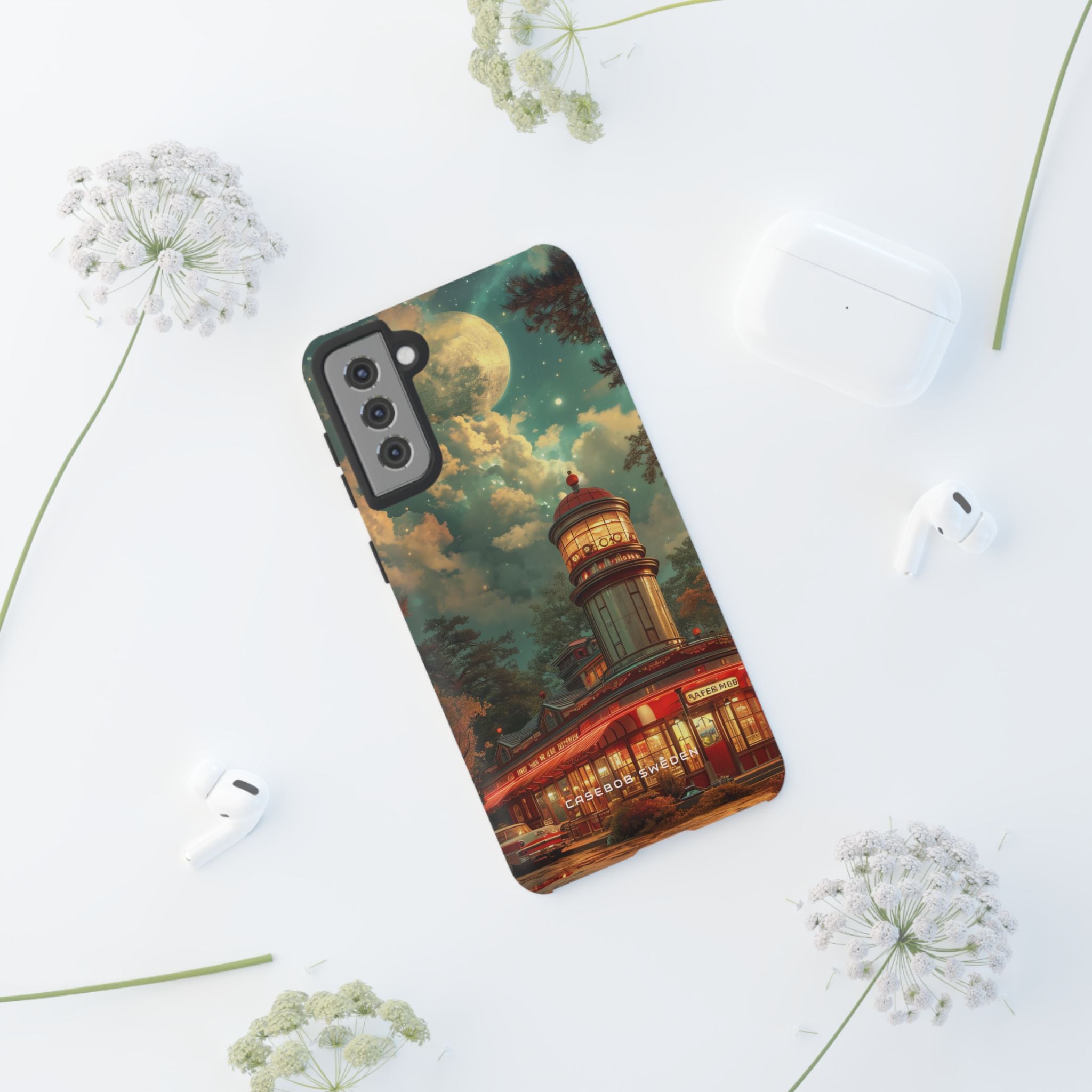 Vintage Moonlit Diner Fantasy  Samsung S21 - Tough Phone Case