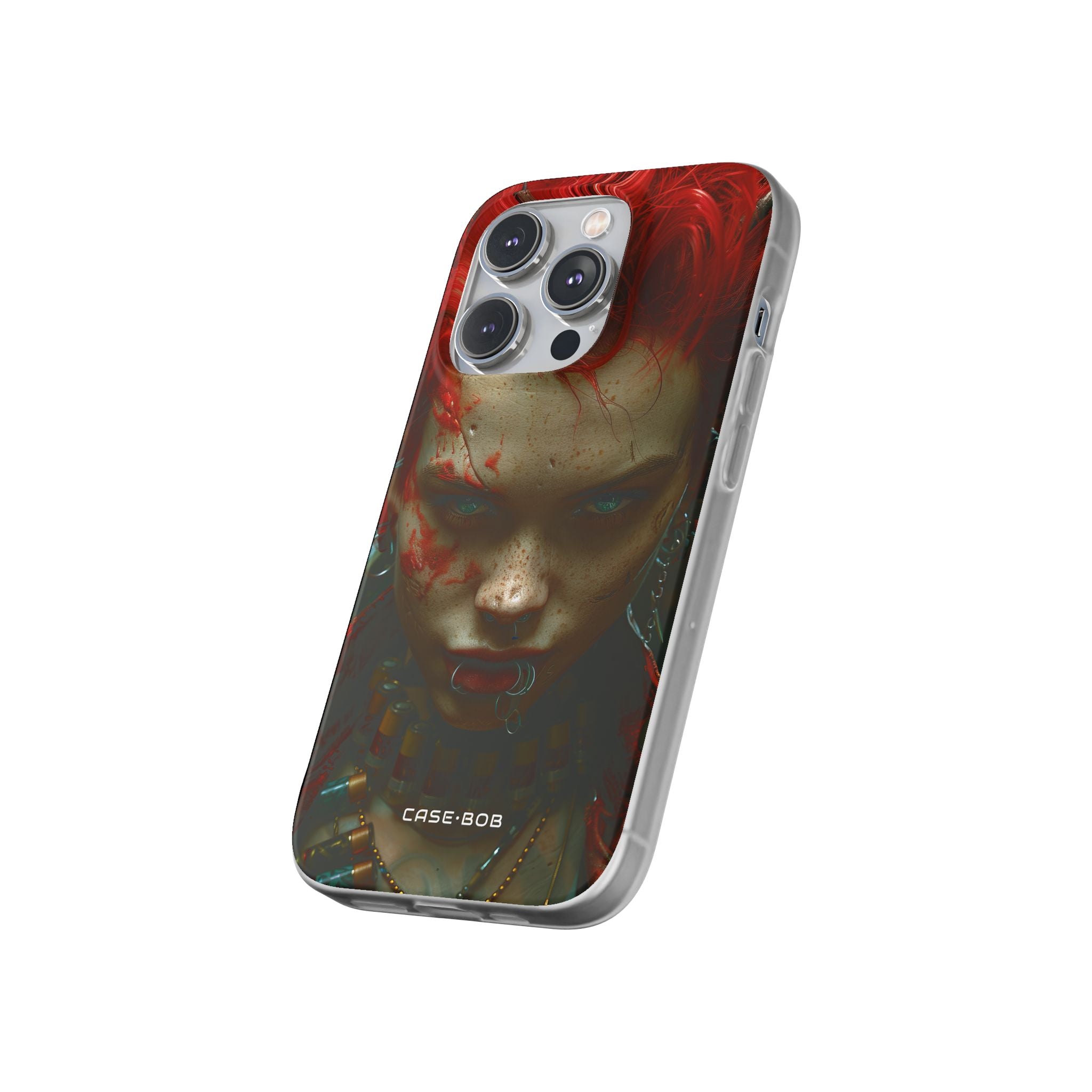 Red Spike Gaze iPhone 14 Pro Case - Soft