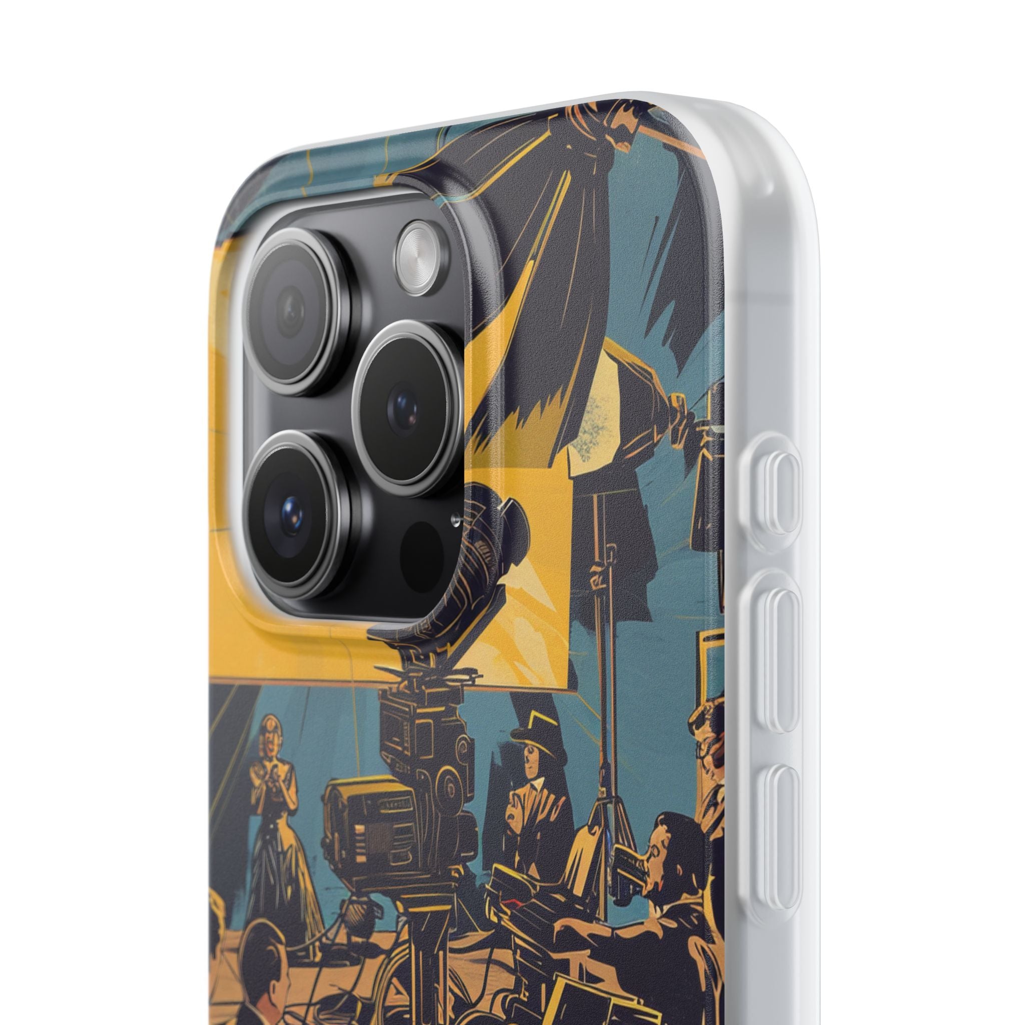 Golden Era Cinematic Spotlight iPhone 15 - Flexi Phone Case