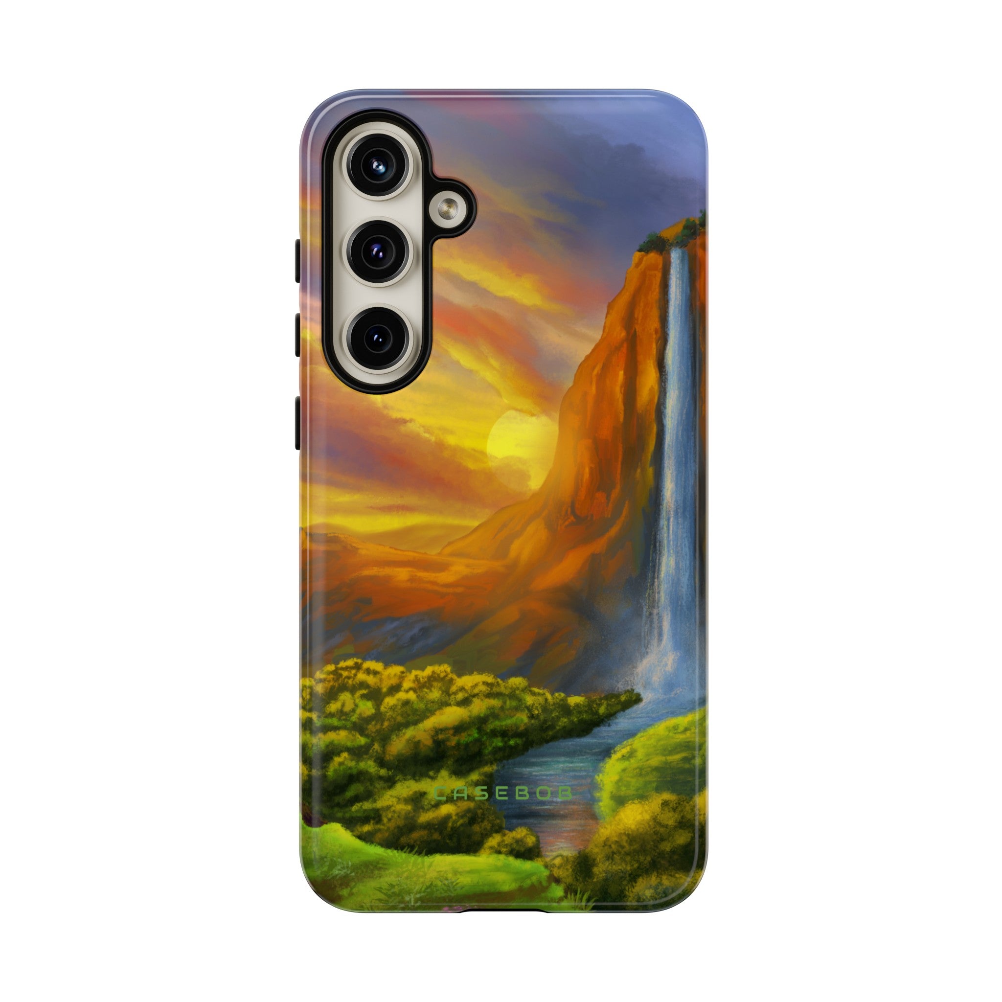 Fantasy Landscape with Waterfall - Protective Phone Case