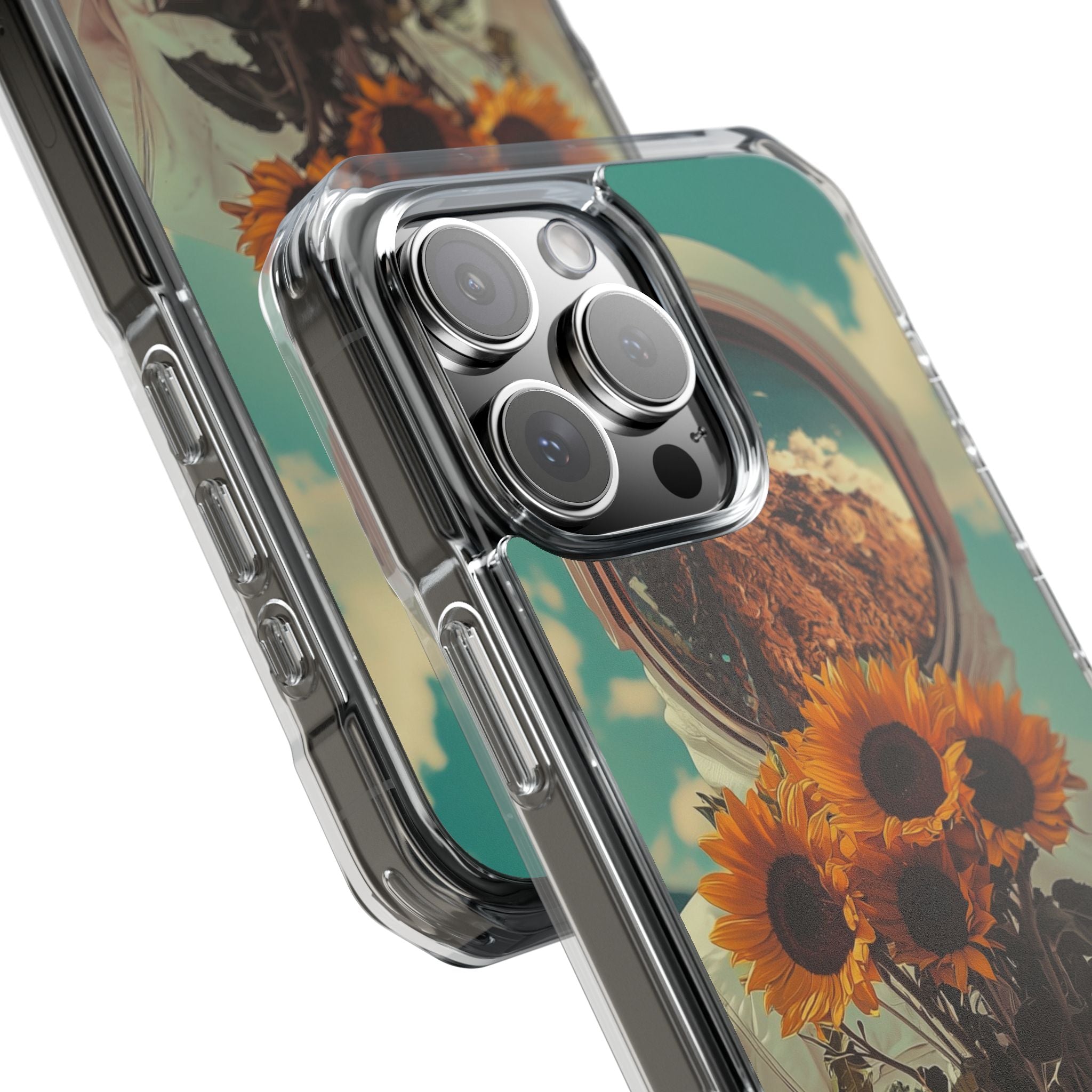 Sunflower Astronaut iPhone 16 Pro Max Case - Impact