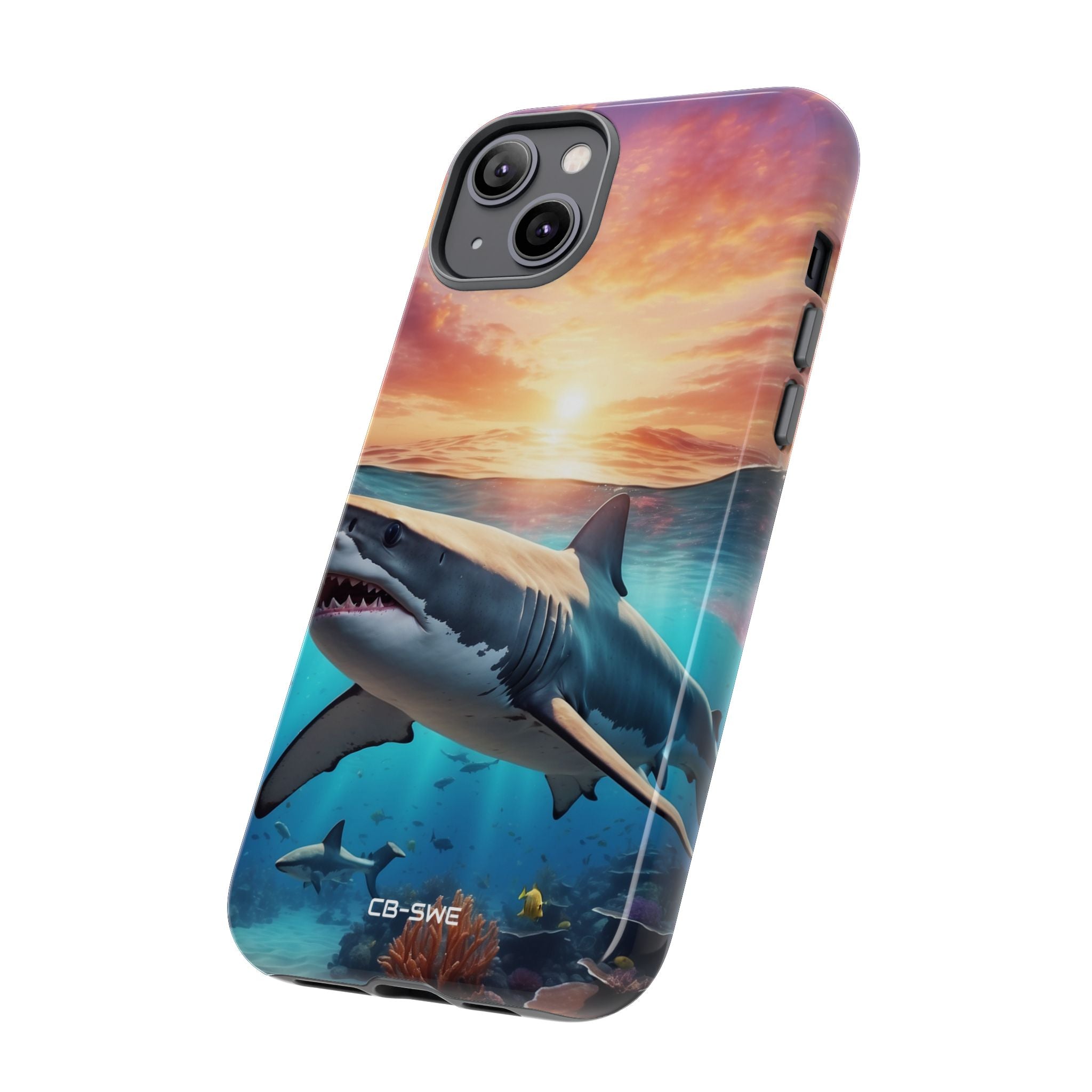 Shark Swims Through - iPhone Case