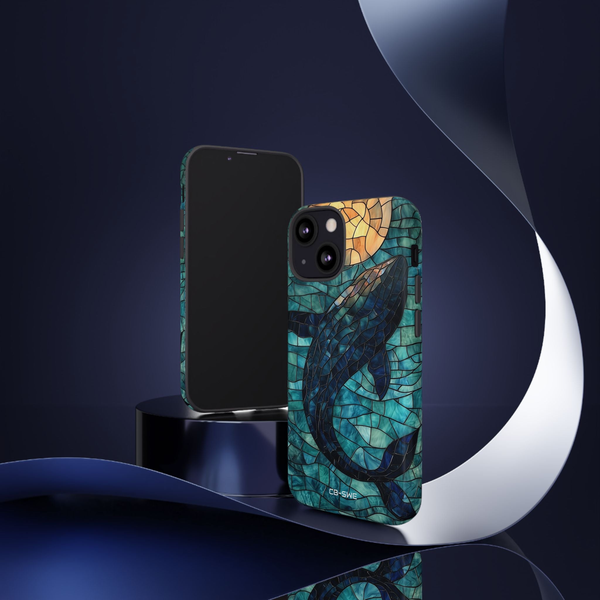 Whale Dives Upward - iPhone Case