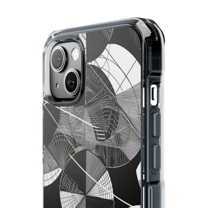 Geometrische Eleganz – Handyhülle für iPhone (Clear Impact – Magnetisch)