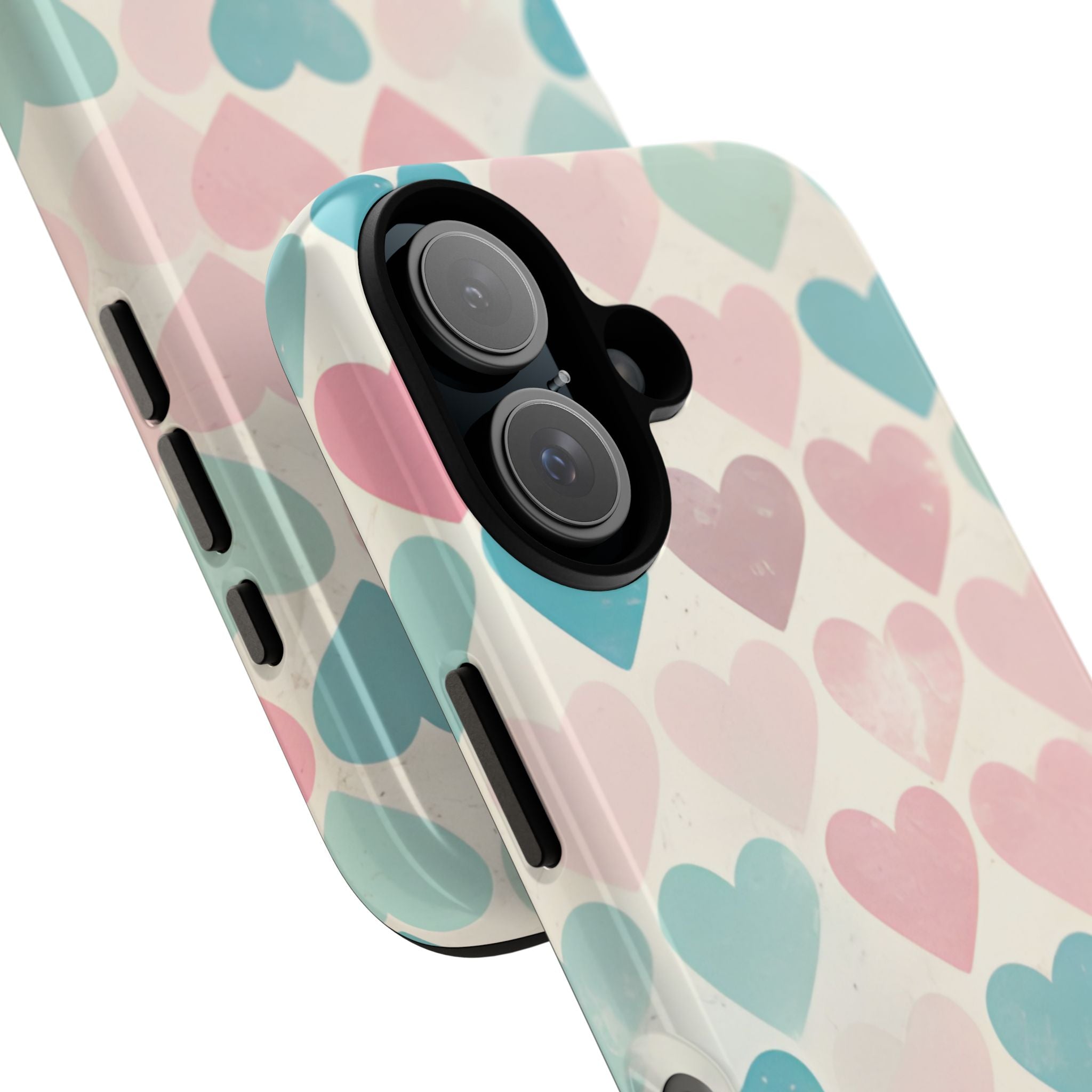 Retro Hearts Symmetry - iPhone Case
