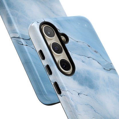 Light Navy Marble - Protective Phone Case