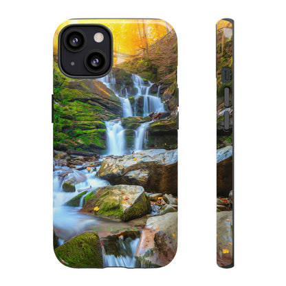 Autumn Mountain Waterfall - Protective Phone Case