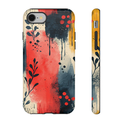 Scandinavian Leafy Brushstrokes - Protective Phone Case