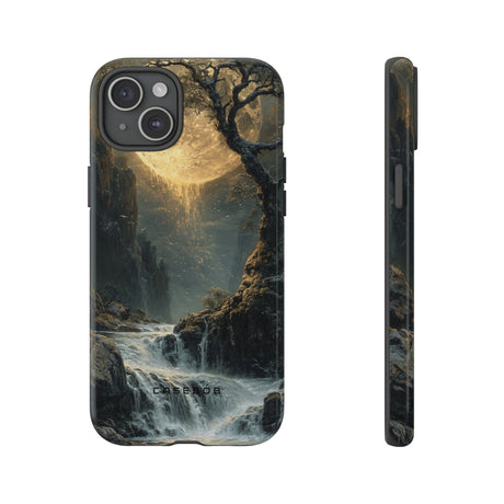 Moonlit Waterfall Silence - Protective Phone Case