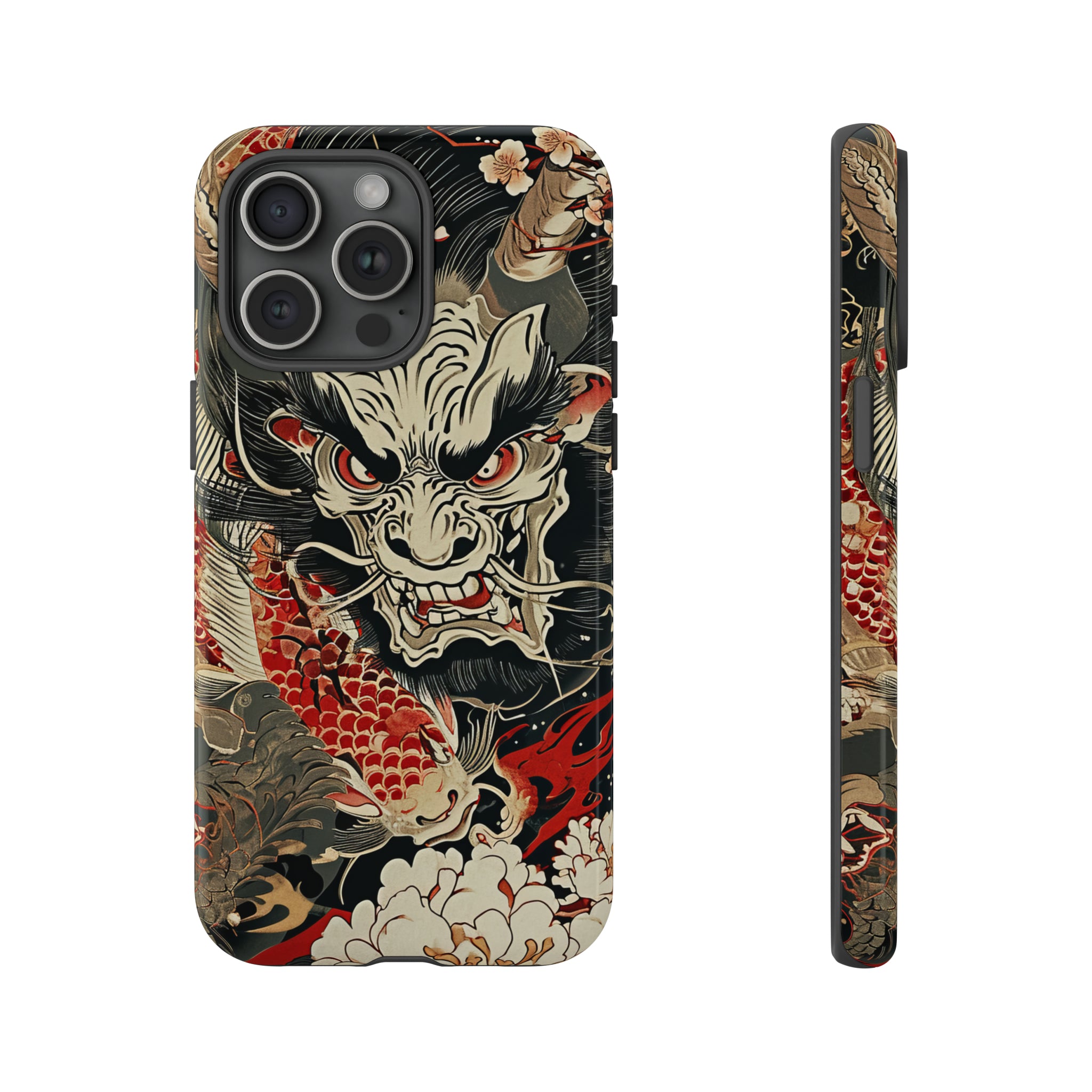 Oni & Sacred Symbols Fusion - Protective Phone Case