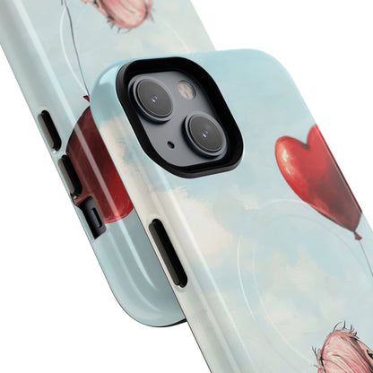 Heart Balloon Glow iPhone 14 Case - Tough+