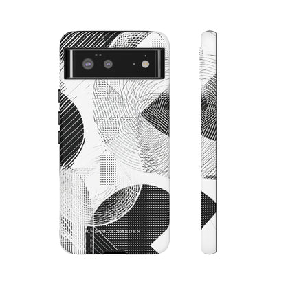 Geometric Monochrome Flow Google Pixel 6 - Tough Phone Case