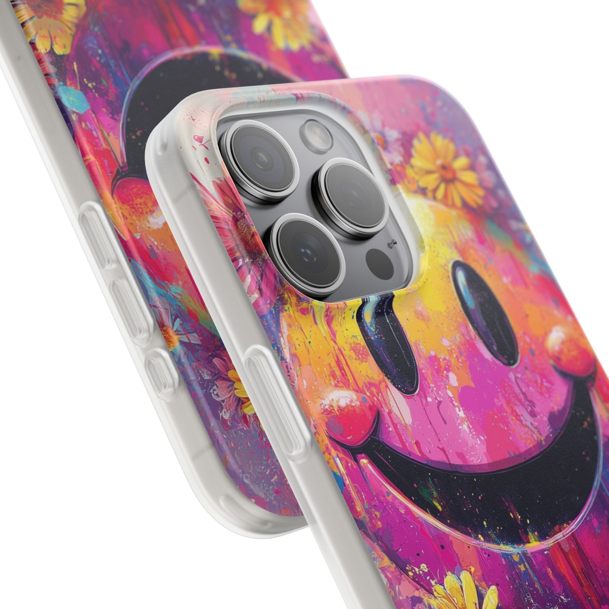 Smiley Bloom iPhone 15 Pro Max Case - Soft
