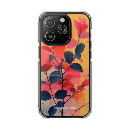 Yellow Botanical Splash - Clear Impact iPhone 14 Phone Case