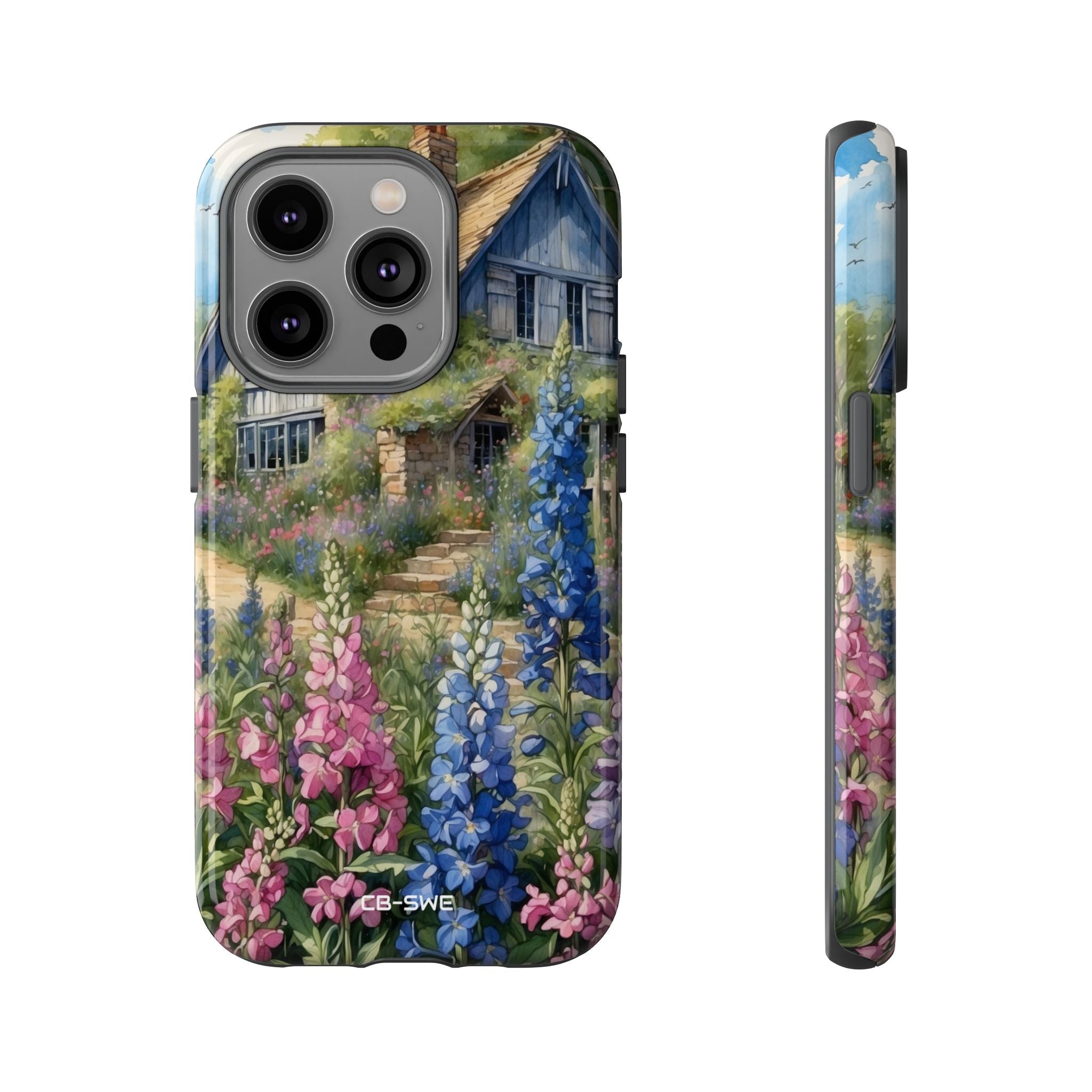 Cottage Surrounded Blossoms - iPhone Case