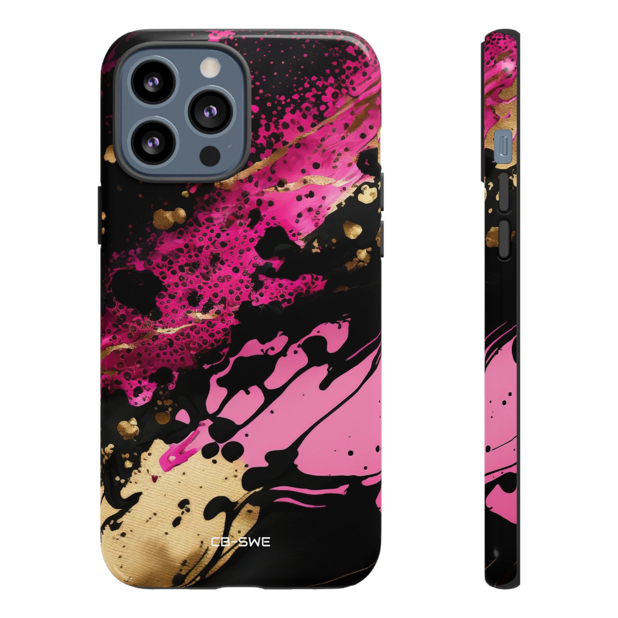 Dynamic Splatter Elegance - iPhone Case