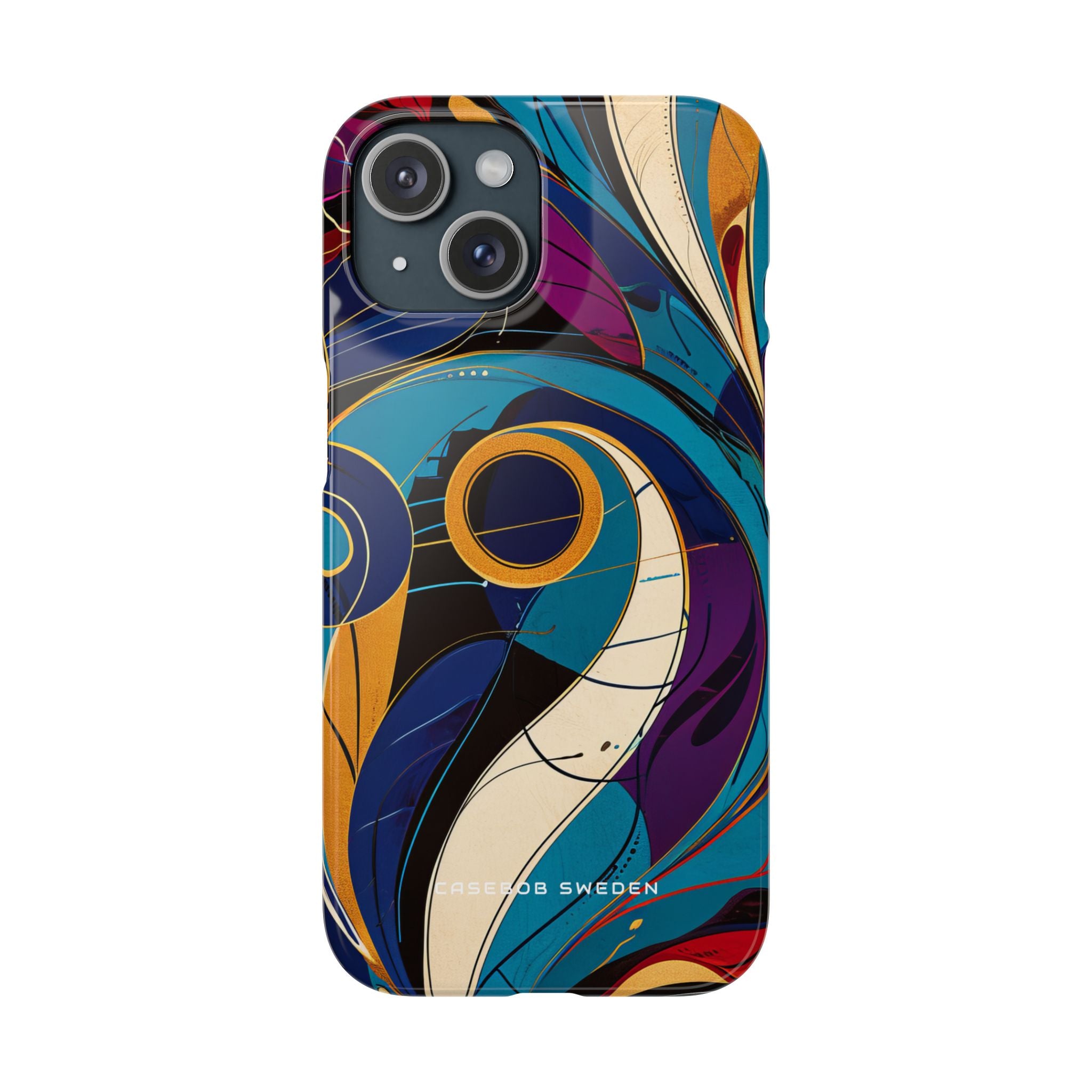 Vintage Vortex Harmony iPhone 15 - Slim Phone Case