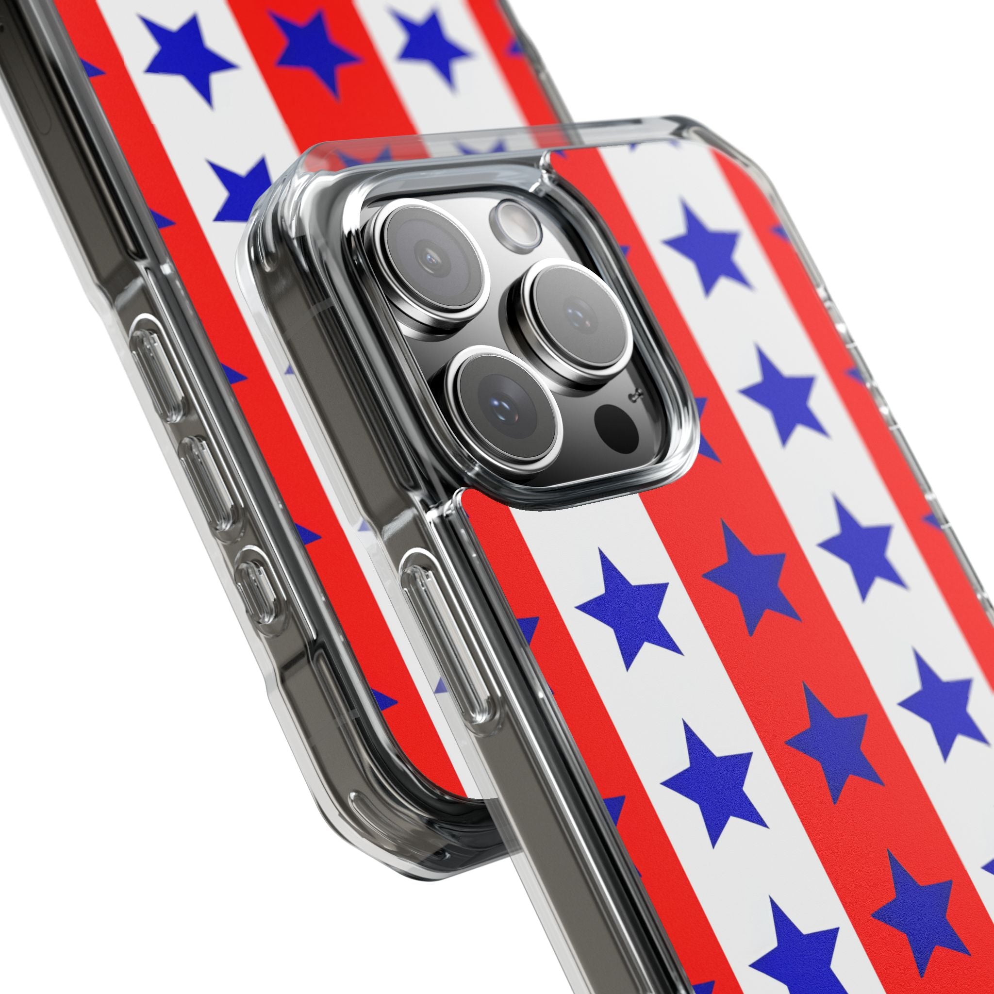 Patriotic American Flag Inspired Seamless iPhone 16 - Impact Clear+