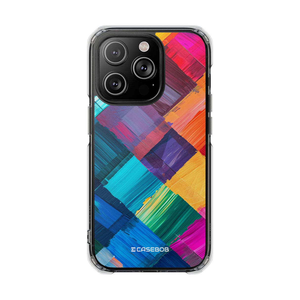 Pantone Spectrum-Muster | Handyhülle für iPhone (Clear Impact Case – magnetisch) 