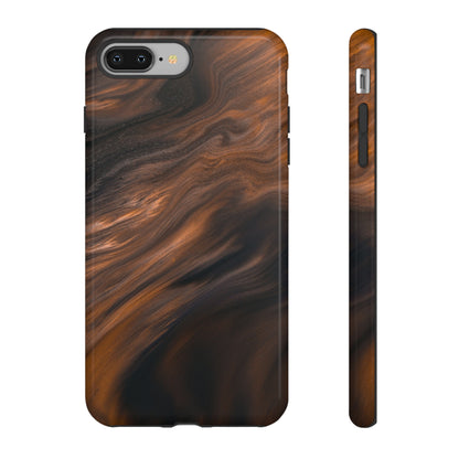 Brown Mist Ink Art iPhone Case (Protective) iPhone 8 Plus Glossy Phone Case