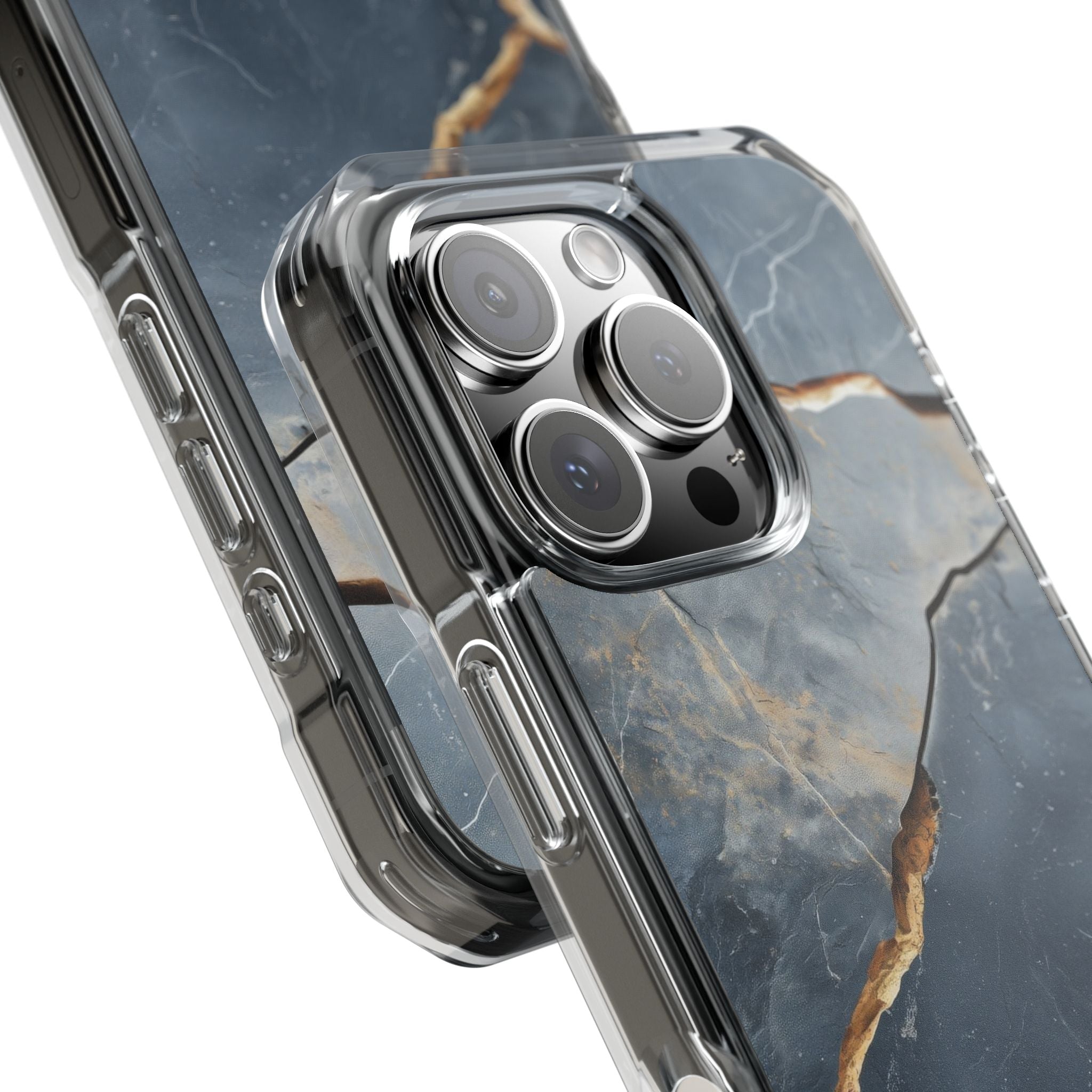 Jagged Vein Navy iPhone 16 Pro Case - Impact