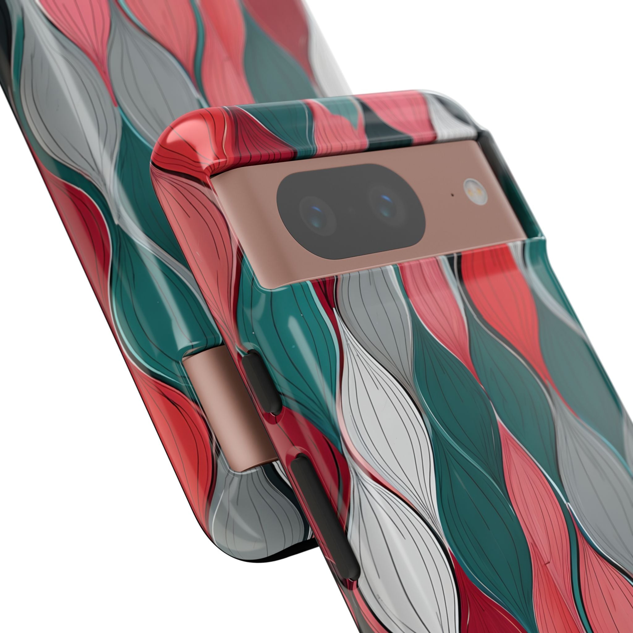 Leaf Cascade Teal Google Pixel 8 Case - Tough