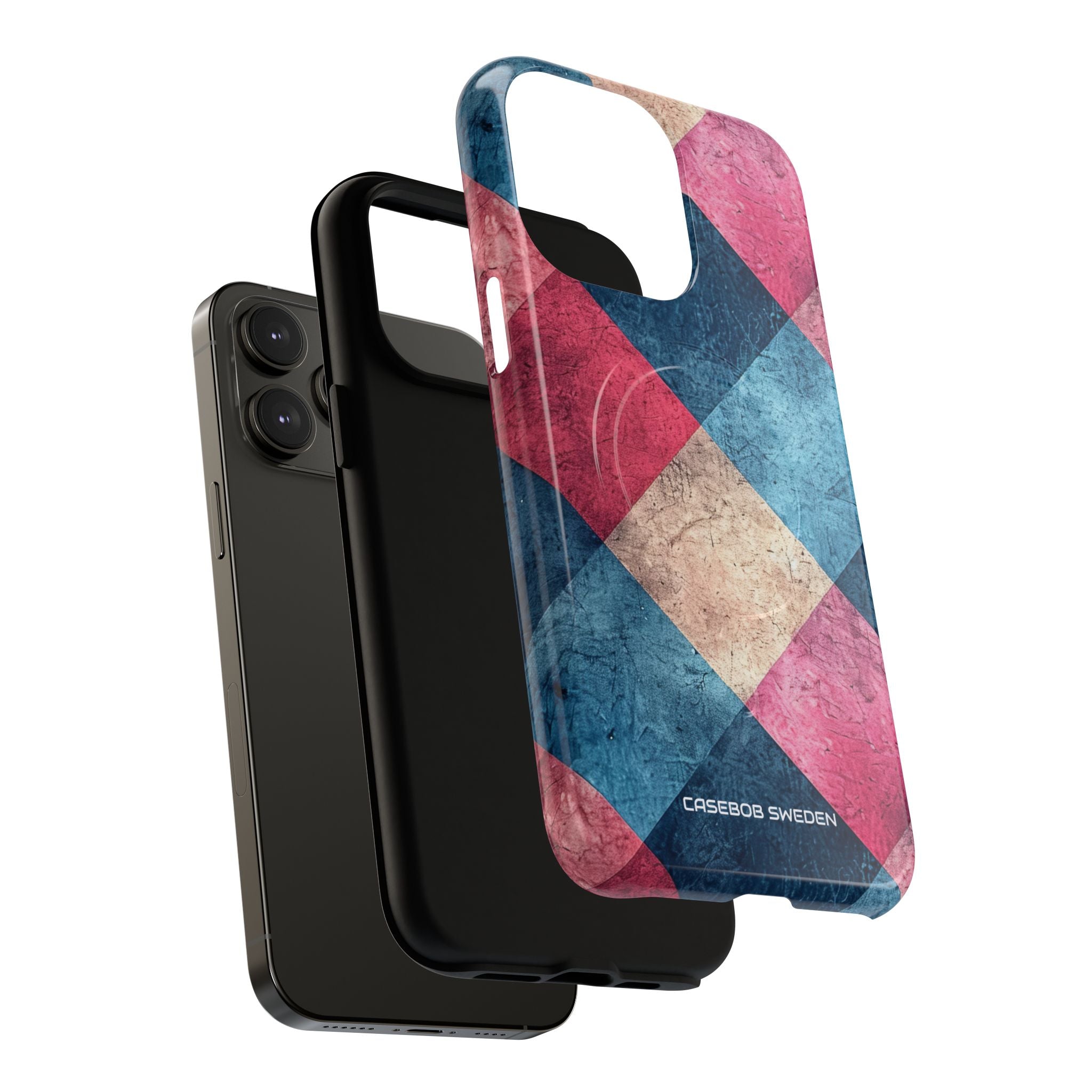 Bold Geometric Squares - Tough + MagSafe® iPhone 14 Phone Case