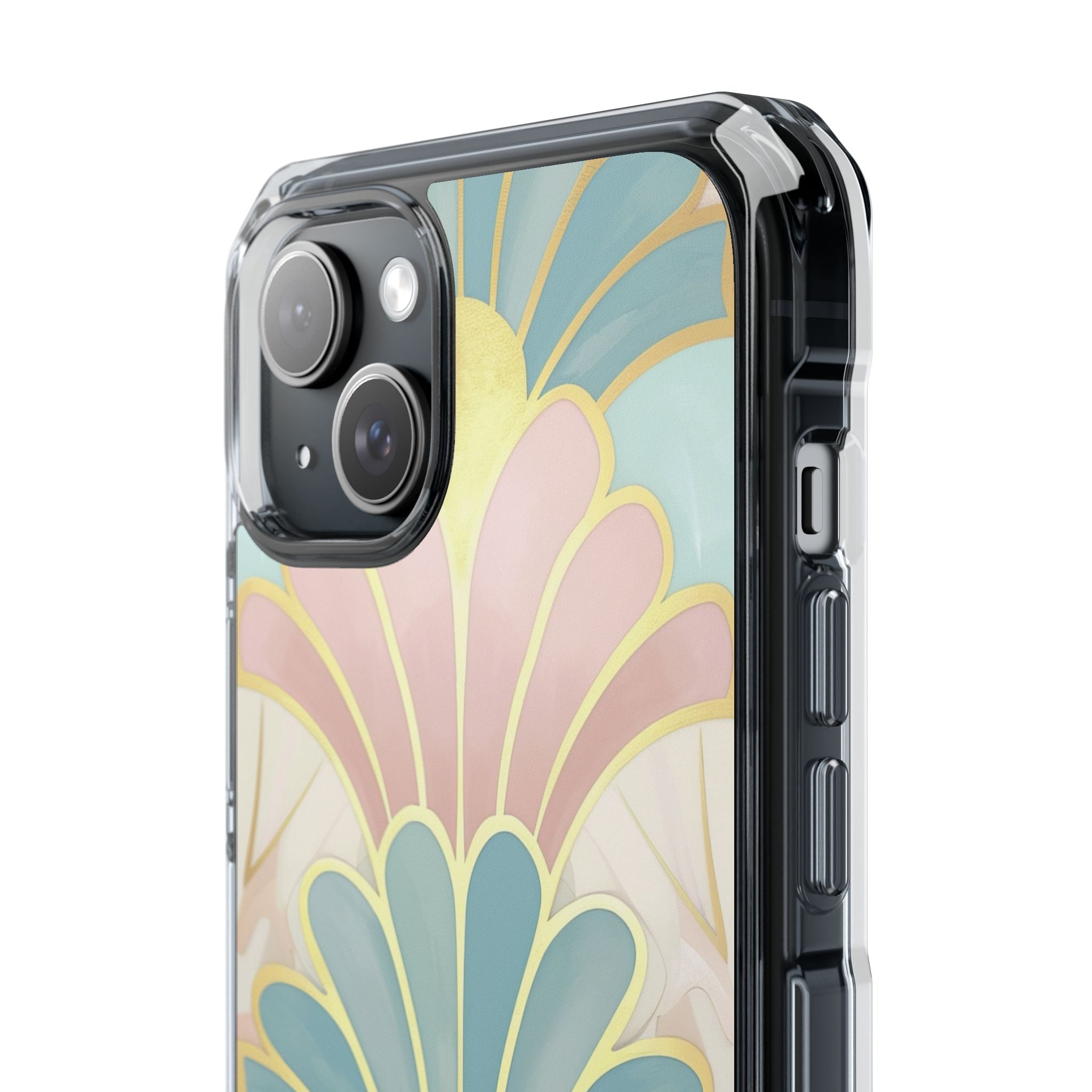 Pastel Deco Elegance - Clear Impact iPhone 15 Phone Case