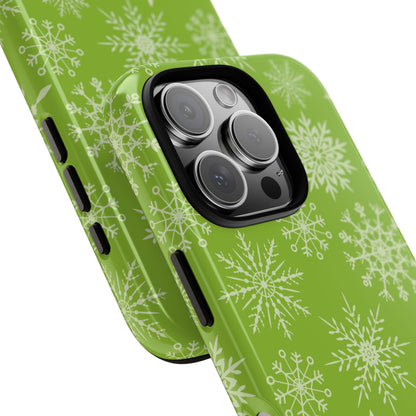Snowflakes Dance Playfully - iPhone Case