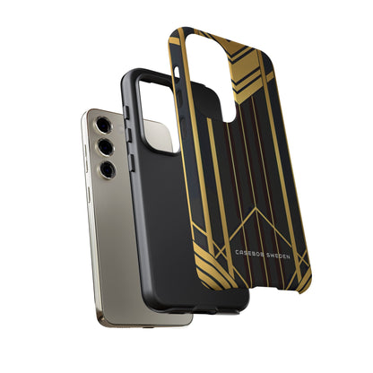 "Golden Art Deco Symmetry in Geometric Elegance" Samsung S23 - Tough Phone Case