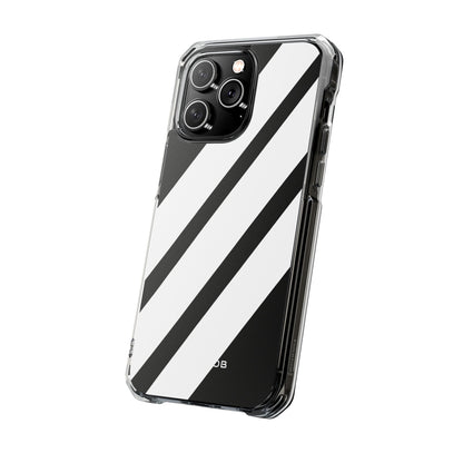 Diagonal Bands Noir iPhone 14 Pro Max Case - Impact