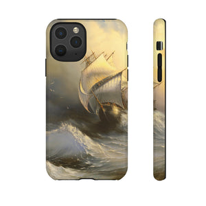 Oil painting - Ancient sailing vessel - Protective Phone Case