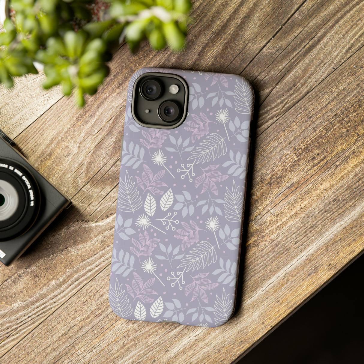 Purple Mona Leaf - Protective Phone Case